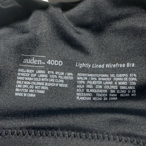 Auden Bra Lightly Lined WireFree Women’s 40DD Smooth Convertible Straps NWT - Picture 7 of 7